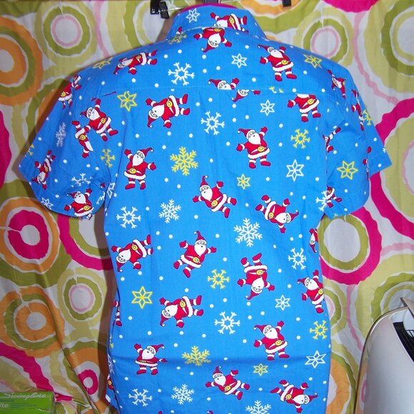 Eighth Avenue NWT Christmas Button Down Shirt Sz S - Picture 6 of 7
